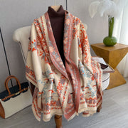 Warm Cashmere Tassel Scarf for Women