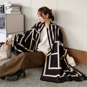 Double-Sided Student Scarf in Cashmere
