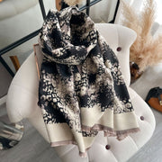Leopard Print Warm Self-Heating Scarf