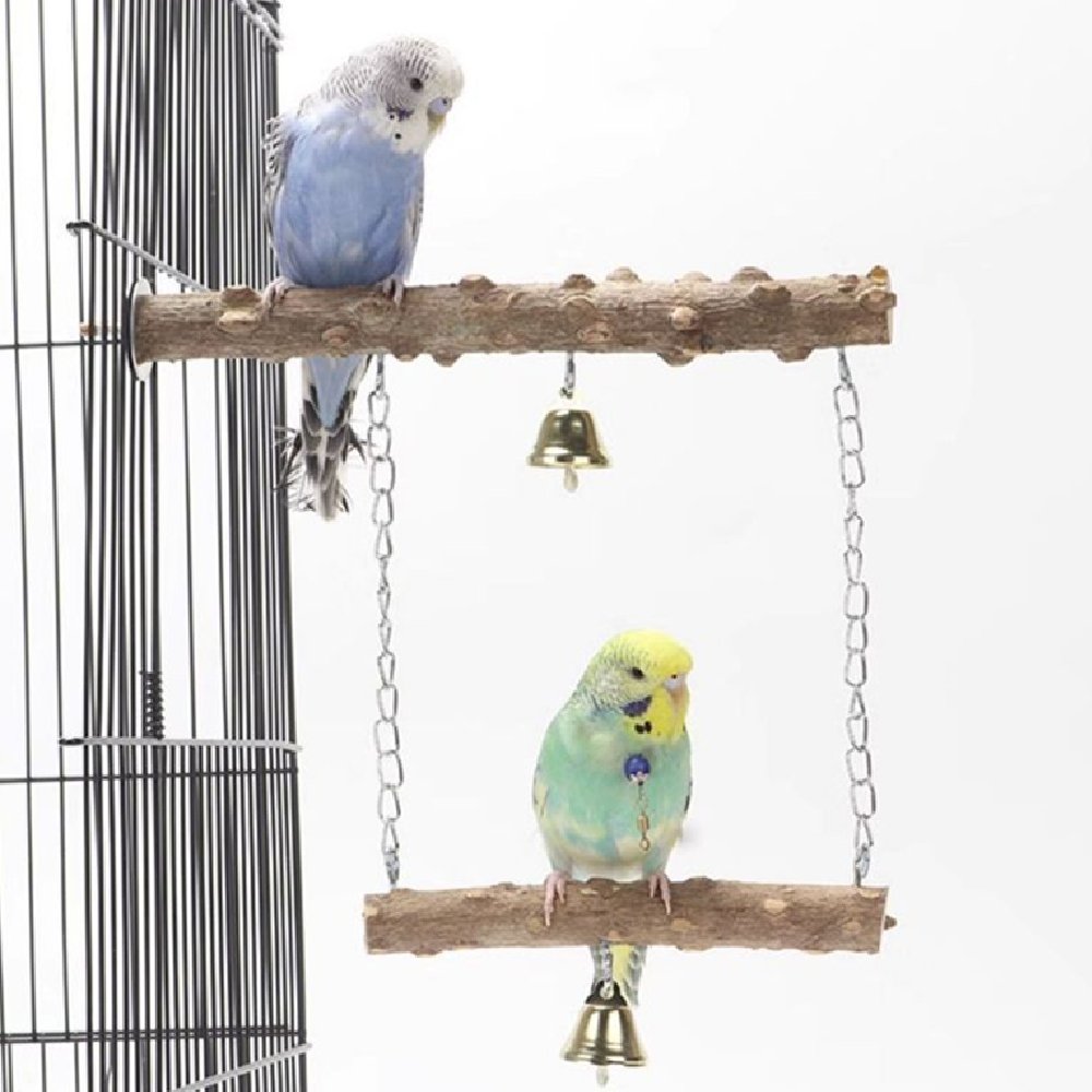 Parrot Solid Wood Swing Stand for Large Birds