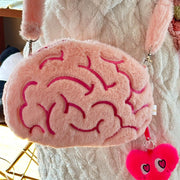 Cute Plush Movable Ears Shoulder Bag with Free-Sized Hat