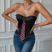 Sexy Satin Camis with Steel Ring Top