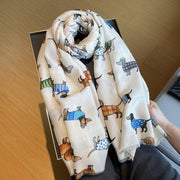 Cozy Dog Pattern Scarf