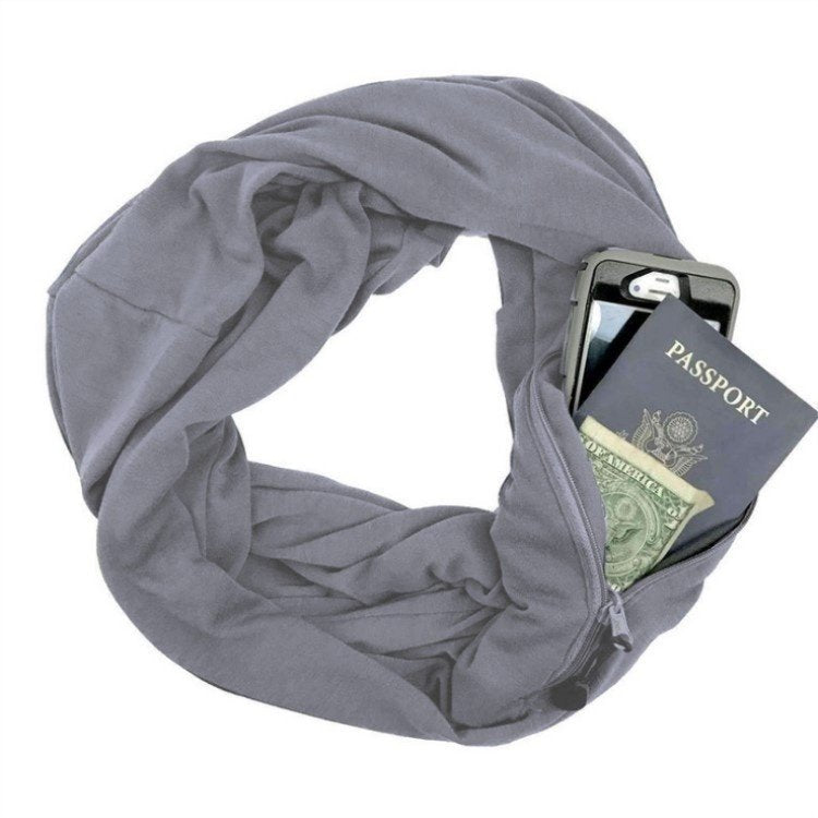 Cozy Double Layer Pocket Scarf - Soft & Stylish
