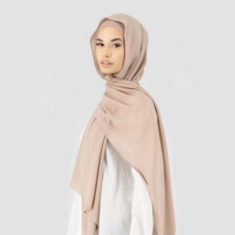 Breathable Elastic Bucket Hat with Pearl Chiffon Scarf Headcloth
