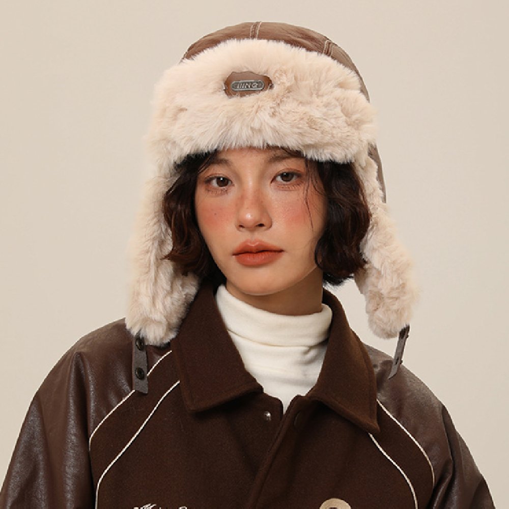 Warm Leather Pilot Hat