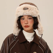 Warm Leather Pilot Hat