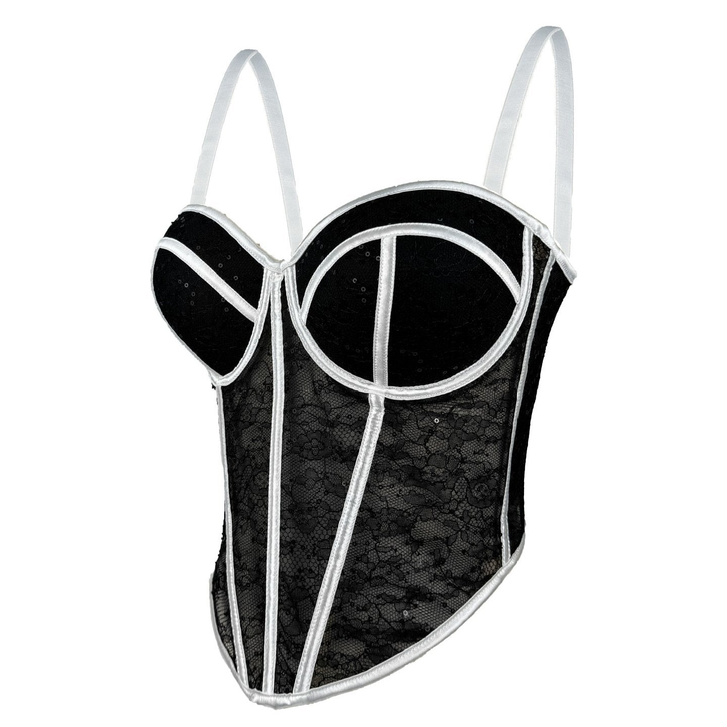 Contrast Color Camisole with Cinched Waist