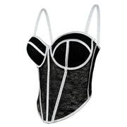 Contrast Color Camisole with Cinched Waist
