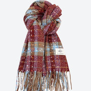 Cozy Winter Plaid Scarf for Women