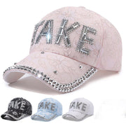 Summer Lightweight Rhinestone Baseball Cap for Women
