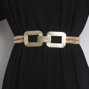 Golden Metal Stretch Belt for Women