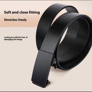 Elegant Leather Belt for Men, Automatic Buckle, Genuine Leather