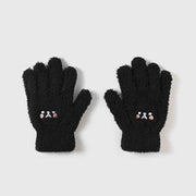 Warm Bear Plush Cycling Gloves for Women
