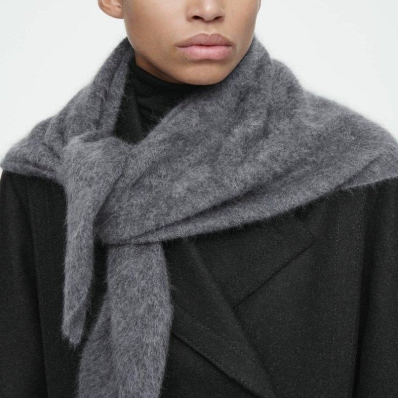 Soft Gray Cashmere Scarf