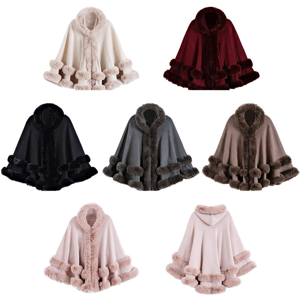 Warm Hooded Cape Jacket