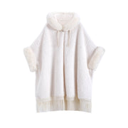 Warm Rabbit Fur Shawl Cloak