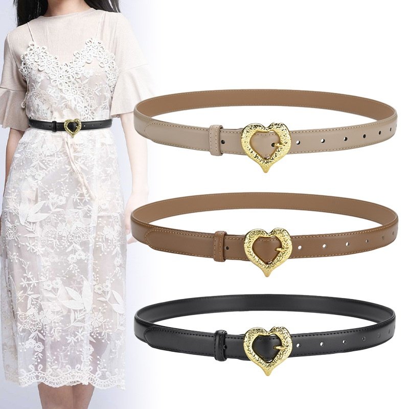 Personalized Love Leather Belt for Women, Fashion Belt Decoration