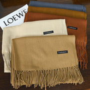 Warm Cashmere Tassel Scarf for Winter