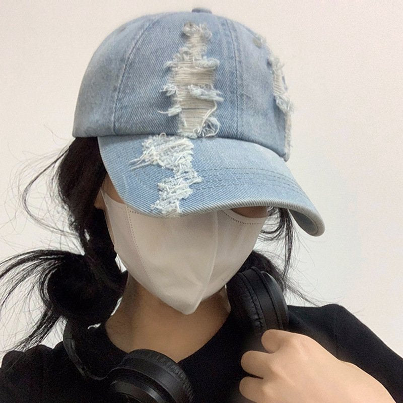 Ripped Denim Cap