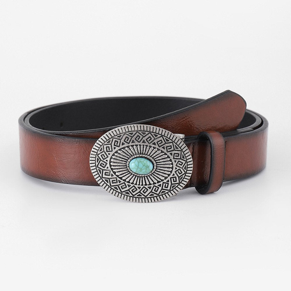 Vintage Wine Red Belt for Men - Classic Court Style