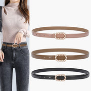 Genuine Leather Fashion Belt for Men's Suit, Jeans, and Skirts