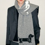 Double-Sided Cute Cartoon Thermal Scarf for Women
