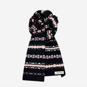 Winter Couple Scarf, Wild Atmosphere Geometric Pattern