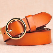 Timeless Leather Belt for Women - All-Match Round Buckle