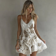 Strap Floral Womens Short Skirt Casual Dress