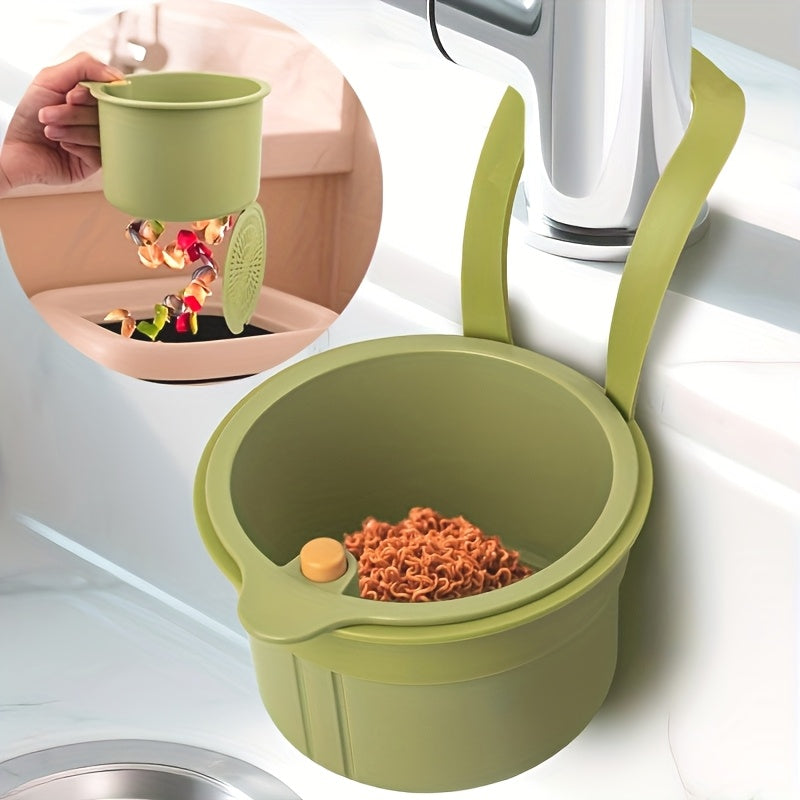 Hands-Free Faucet-Mounted Draining Basket with Food Residue Filter