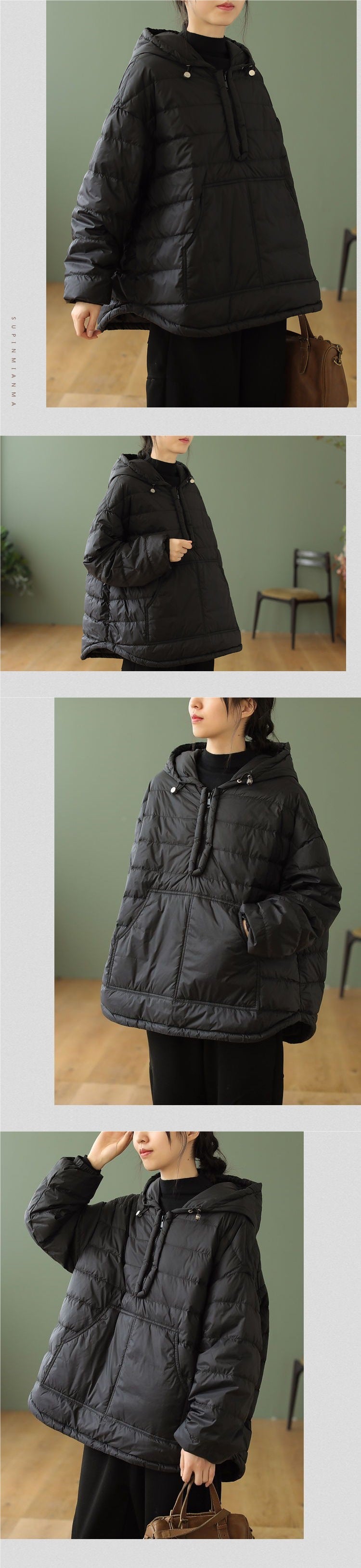 Women's Lightweight Slimming Winter Cotton Coat Hoodie