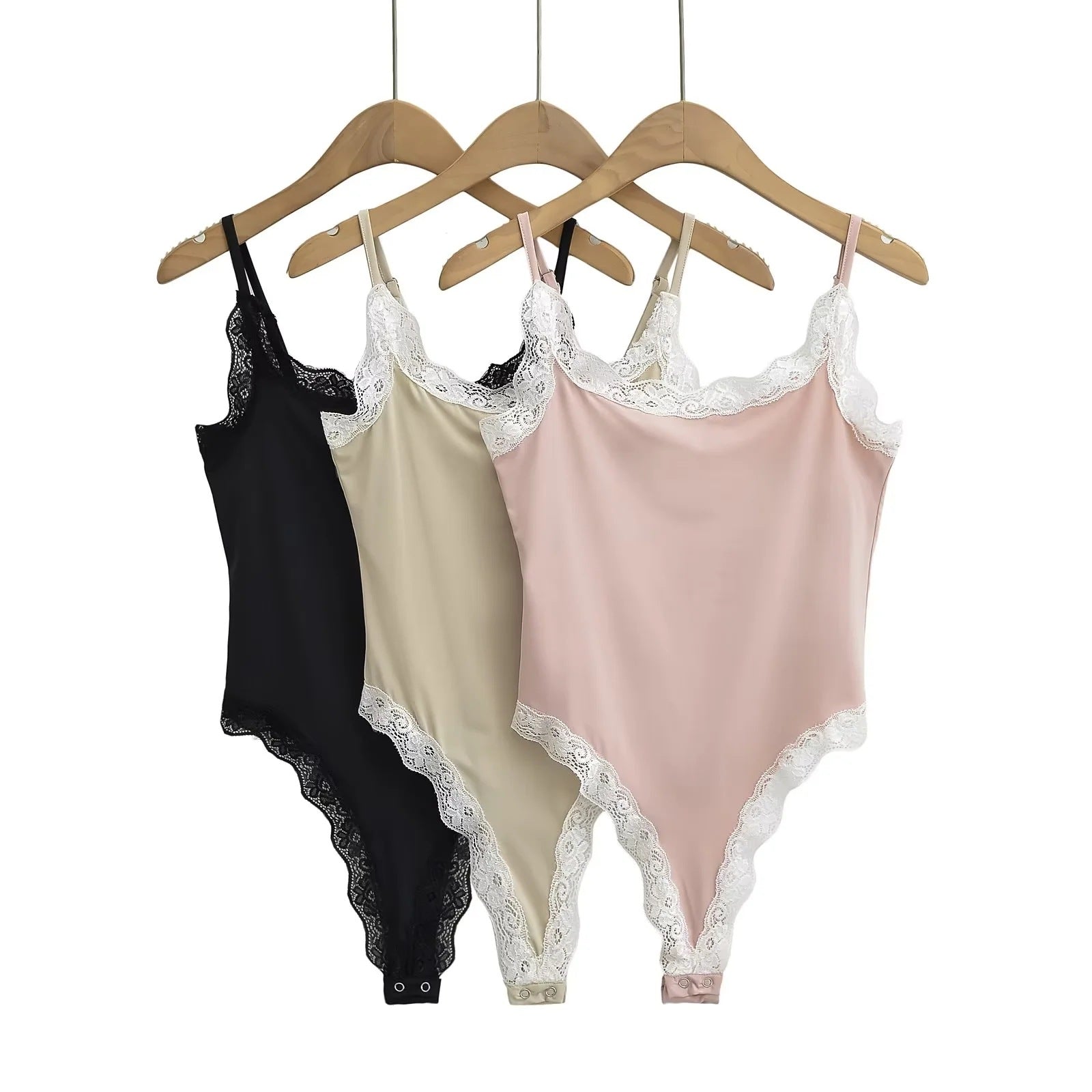 Sweet Lace-Panel Camisole Romper