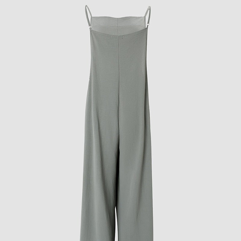 Women's Casual Wide-Leg Pocket Jumpsuit