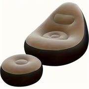 Portable Inflatable Lazy Sofa with Cushion – Multi‑Functional Air Chair for Dorm, Balcony, Camping & Office