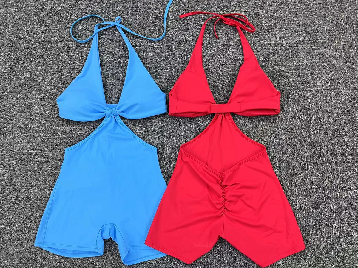Seamless Two-Piece Fitness Yoga Jumpsuit for Workout