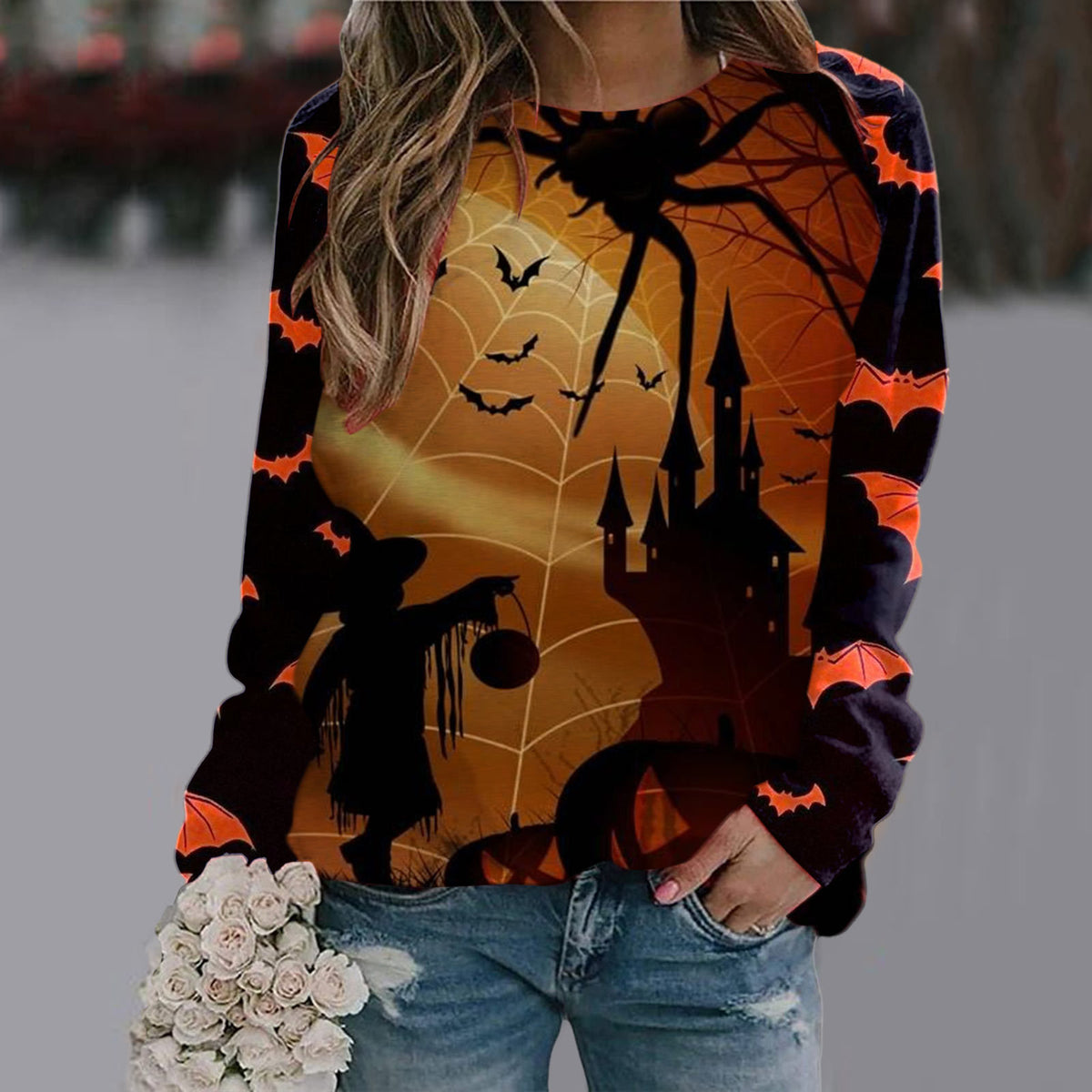 Women's Trendy Printed Long Sleeve T-Shirt