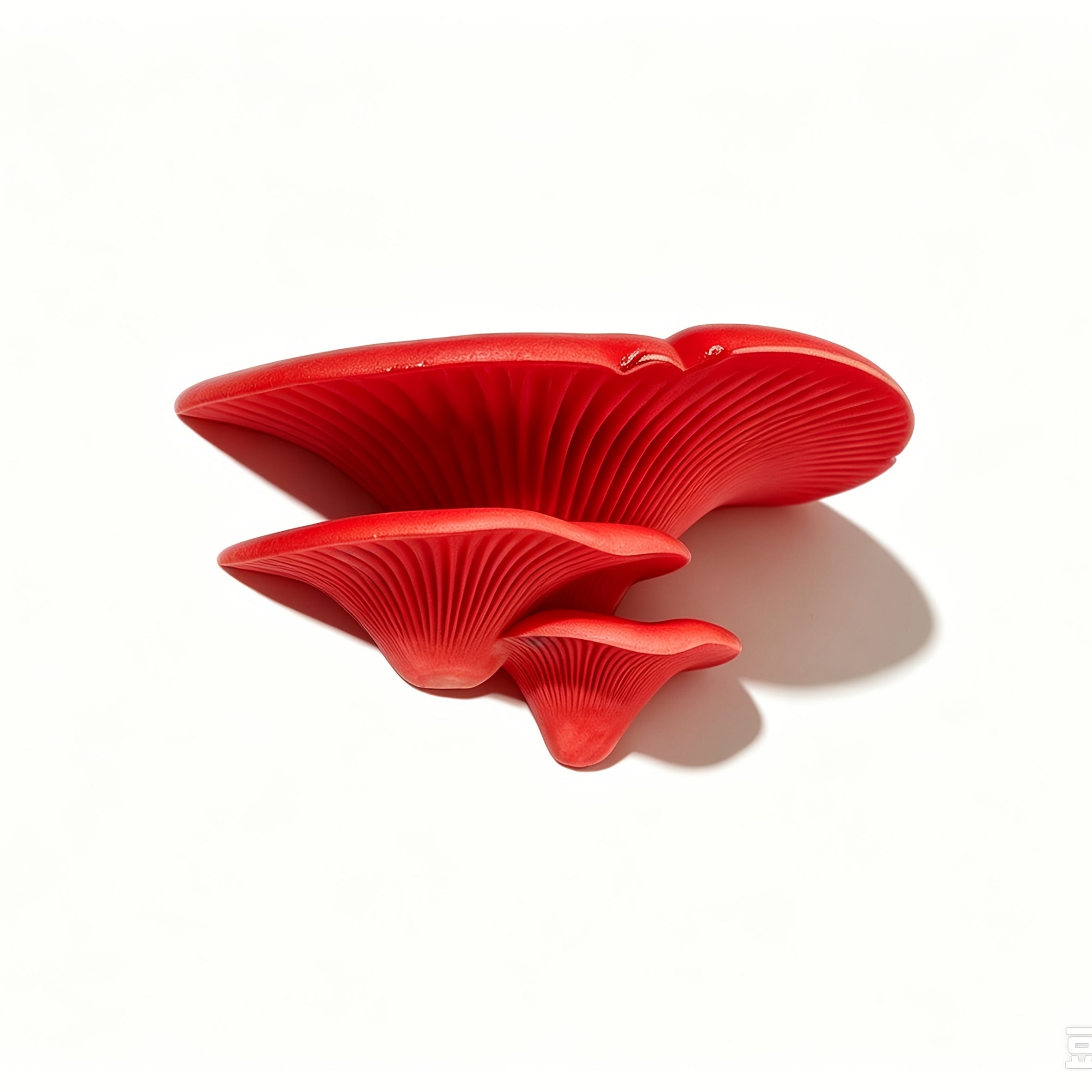 Mushroom-shaped 3-tier floating wall shelf for books and plants