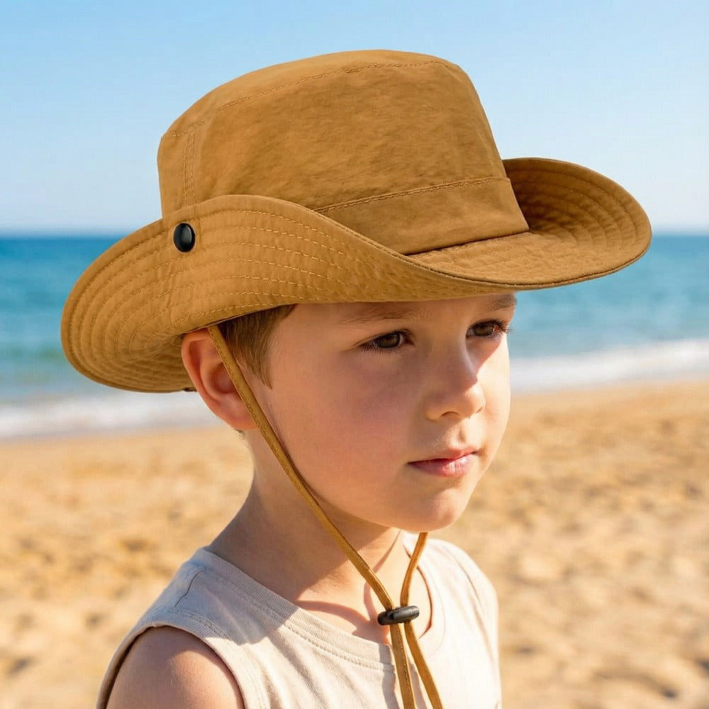 Foldable Sun Hat for Kids – Lightweight Adjustable Fisherman Cap (Ages 3‑8)