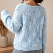 Womens Crew-neck Long-sleeve Knit Sweater New for Fallwinter