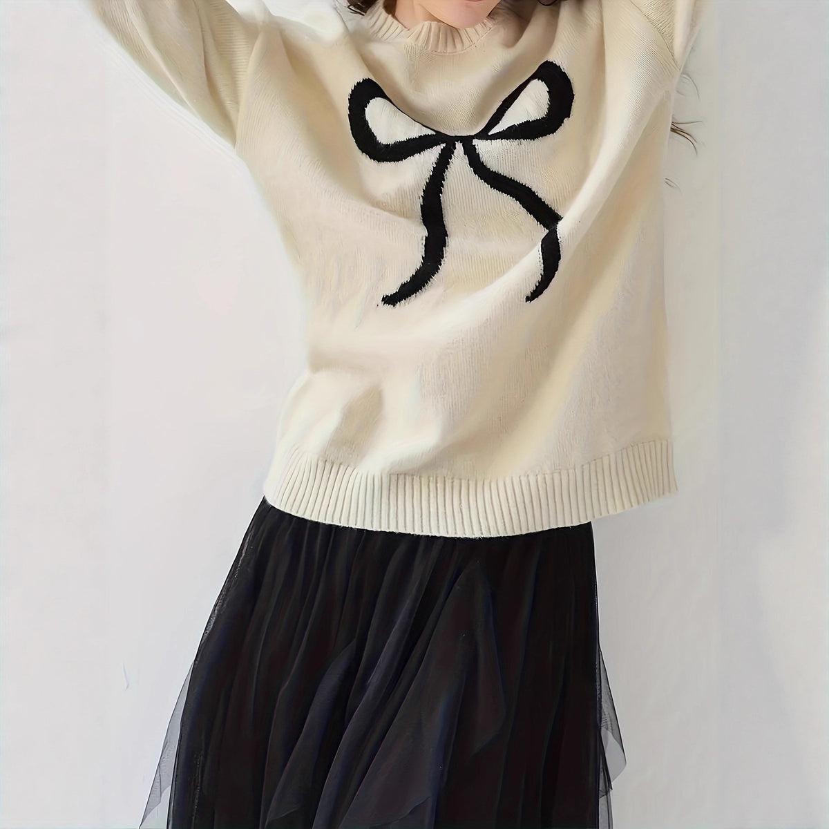 Womens New Fallwinter Korean-style Outfit Long-sleeve Top