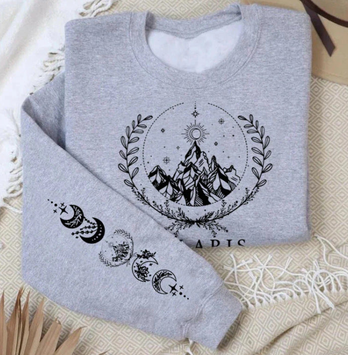 Chic Casual Round Neck Cotton Streetwear Sweater