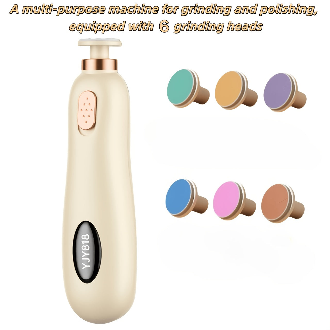 7-in-1 Electric Nail Care Set with Grinding Heads
