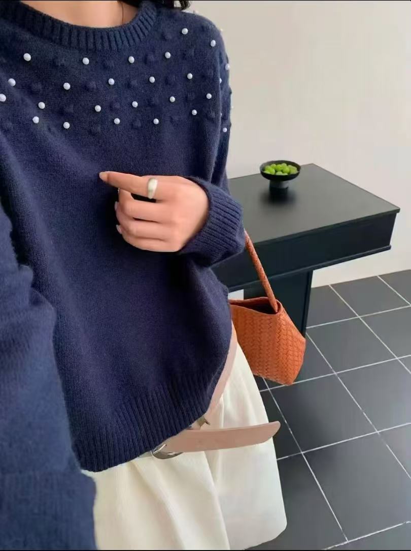 Round Neck Sweater for Women Designer Inspired Niche Base Layer New Spring Autumn Style