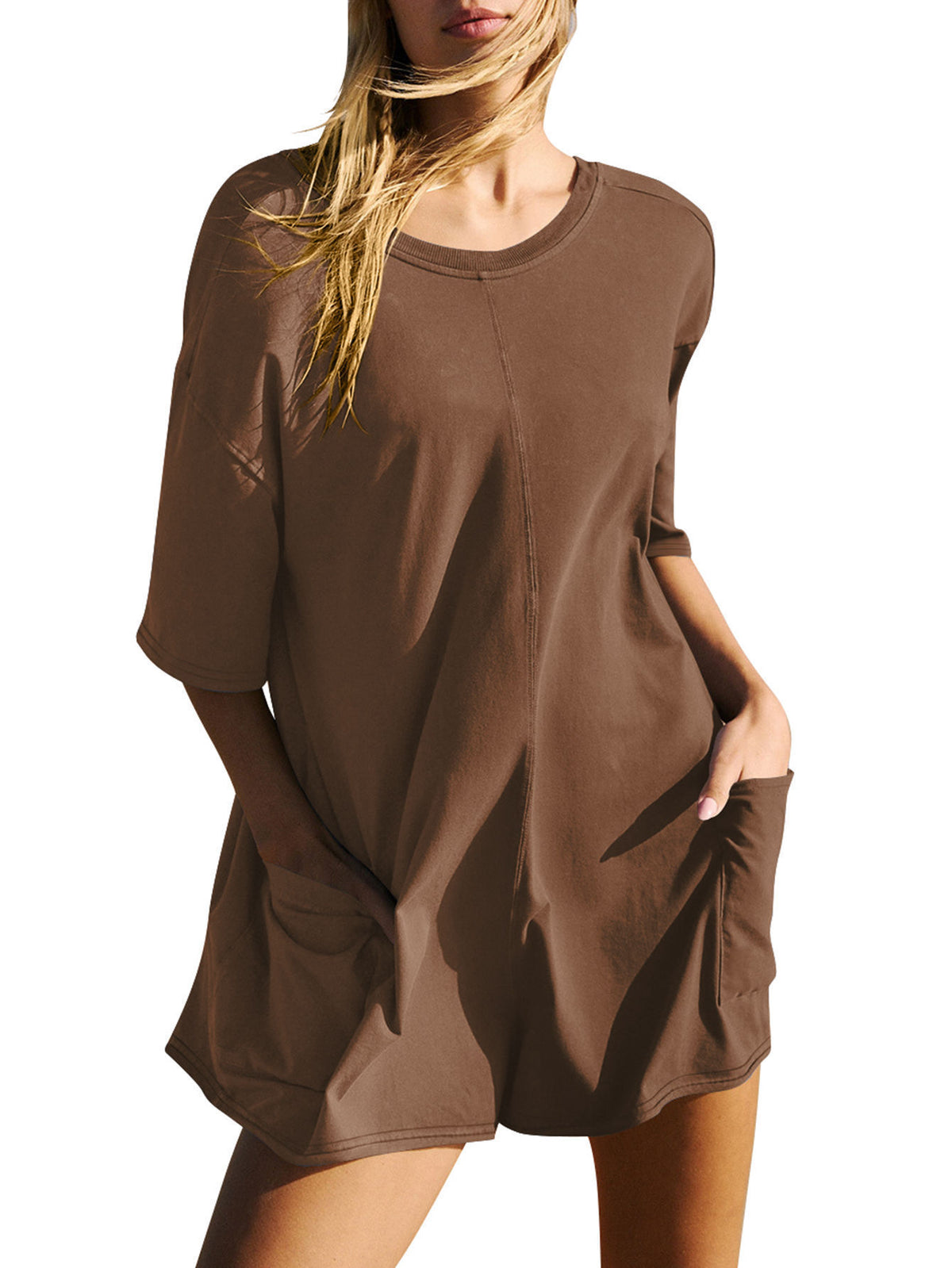 Women's Casual Loose Pocket Jumpsuit Romper