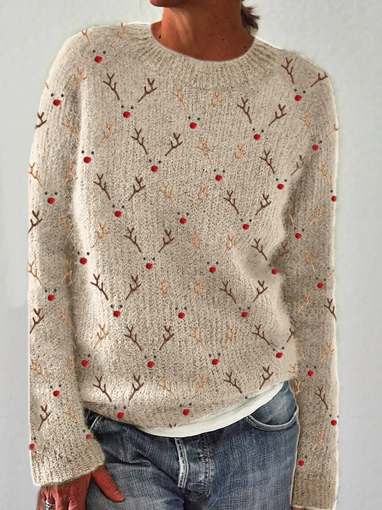 Festive 3D Elk Christmas Sweatshirt for Men