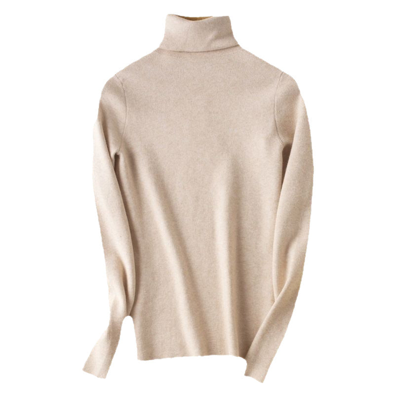 Long-sleeve Stretchy Slim-fit Knit Bottoming Top for Fallwinter