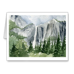 Set of 10 Art Note Cards with Envelopes Featuring Yosemite Falls