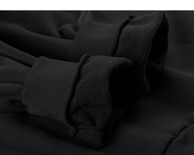 Unisex Fleece-Lined Drop Shoulder Casual Pullover Sweater