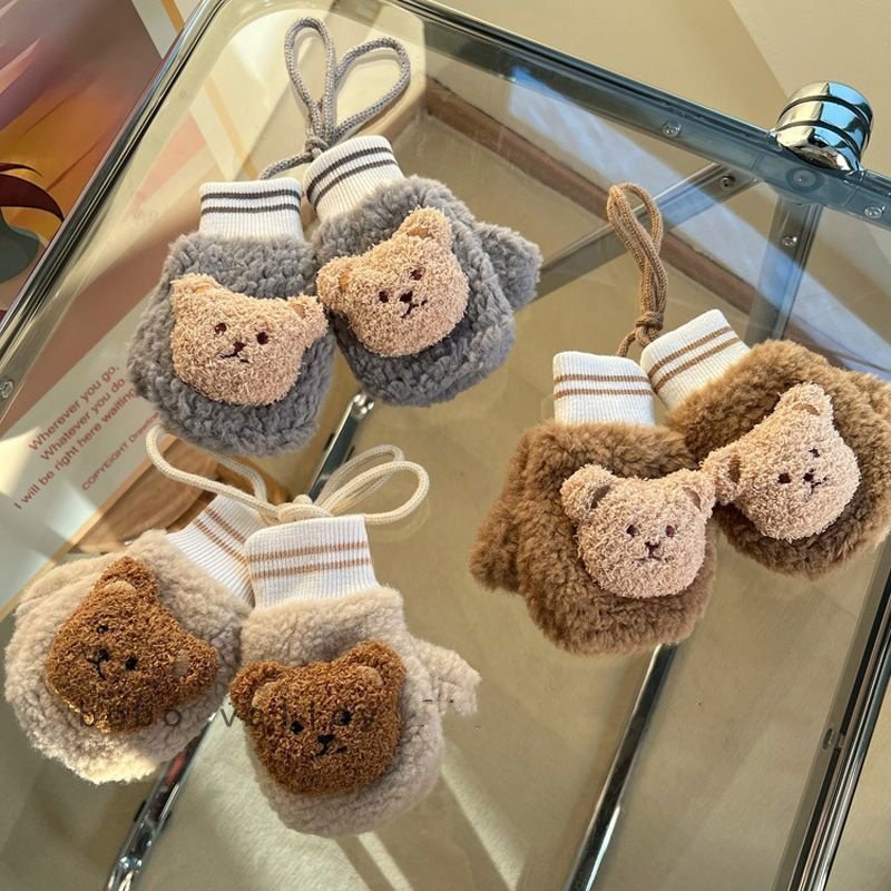 Warm Cartoon Fleece Gloves for Kids